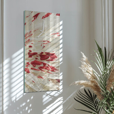 Horloge rectangulaire verticale Fleur