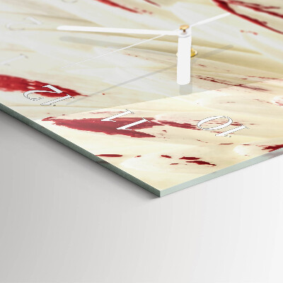 Horloge rectangulaire verticale Fleur