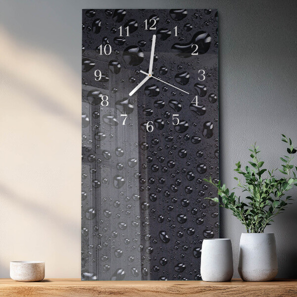 Horloge rectangulaire verticale Gouttes