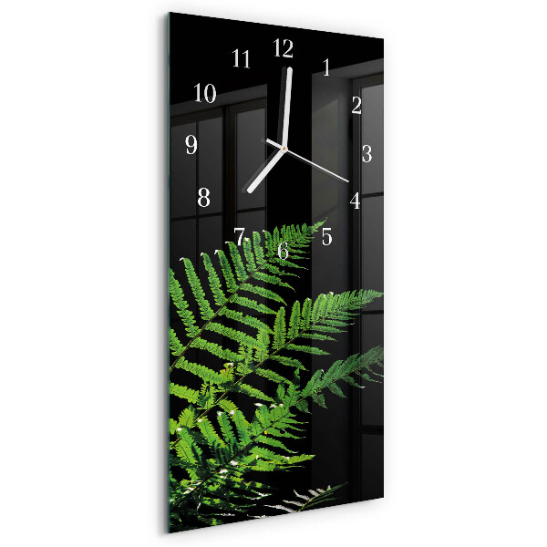 Horloge rectangulaire verticale Fougère