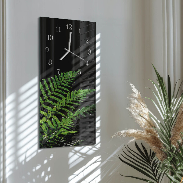 Horloge rectangulaire verticale Fougère