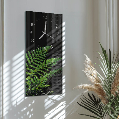 Horloge rectangulaire verticale Fougère