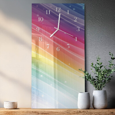 Horloge rectangulaire verticale Arc-en-ciel