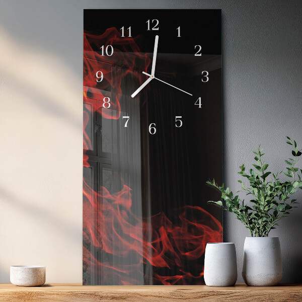 Horloge rectangulaire verticale Feu