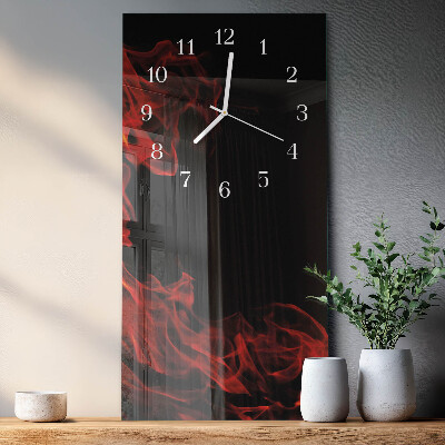 Horloge rectangulaire verticale Feu