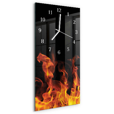 Horloge rectangulaire verticale Feu