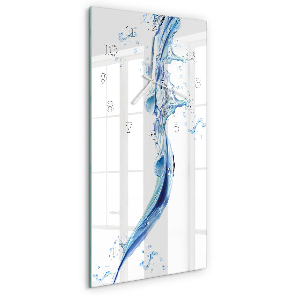 Horloge rectangulaire verticale Eau