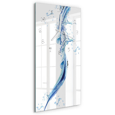 Horloge rectangulaire verticale Eau
