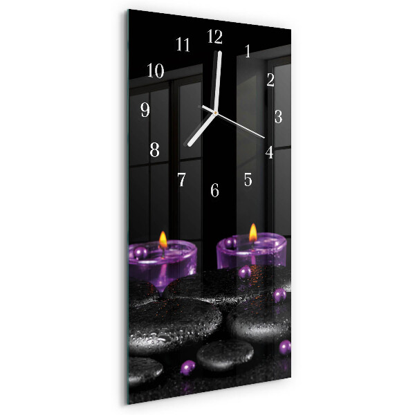 Horloge rectangulaire verticale Pierres de bougie