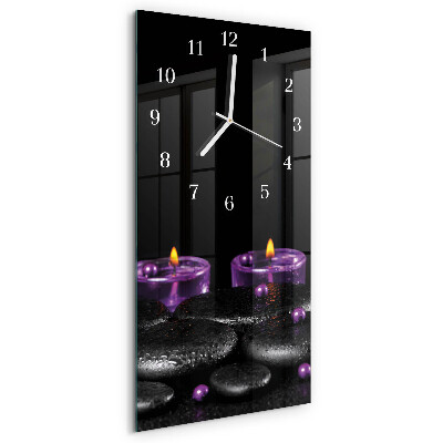 Horloge rectangulaire verticale Pierres de bougie