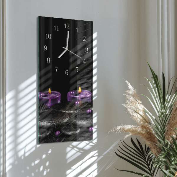 Horloge rectangulaire verticale Pierres de bougie