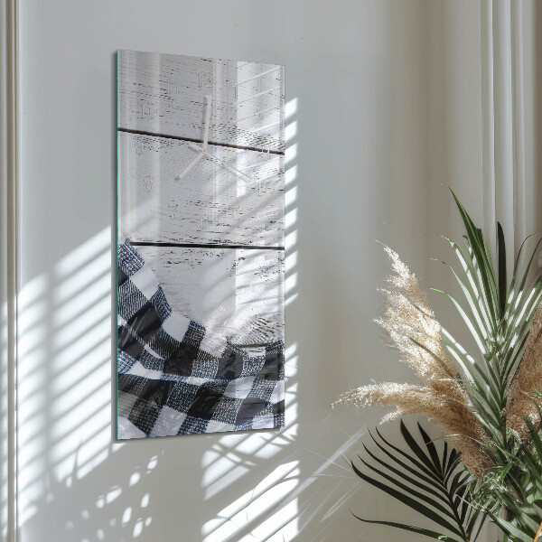 Horloge rectangulaire verticale Table en tissu