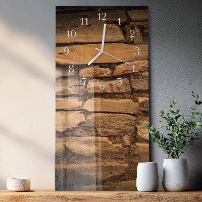 Horloge rectangulaire verticale Pierres