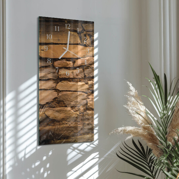 Horloge rectangulaire verticale Pierres