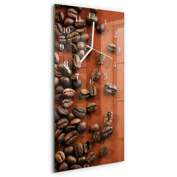 Horloge rectangulaire verticale Café en grains