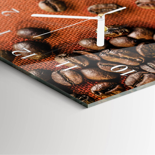 Horloge rectangulaire verticale Café en grains