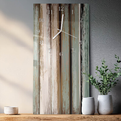 Horloge rectangulaire verticale Bois