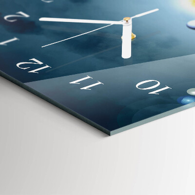 Horloge rectangulaire verticale Main de la planète