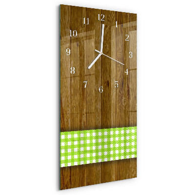 Horloge rectangulaire verticale table en bois