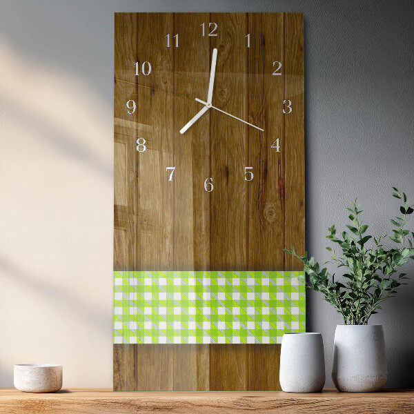 Horloge rectangulaire verticale table en bois