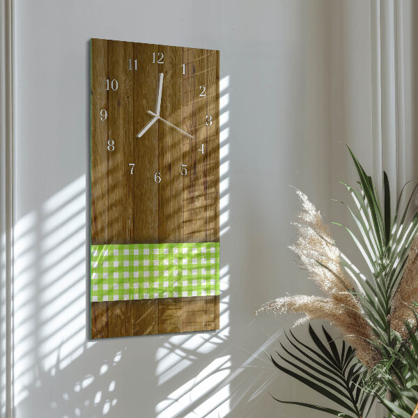 Horloge rectangulaire verticale table en bois