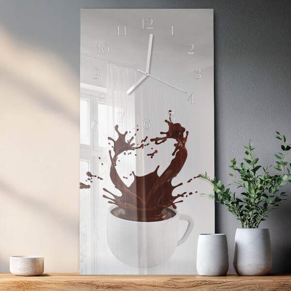 Horloge rectangulaire verticale Café