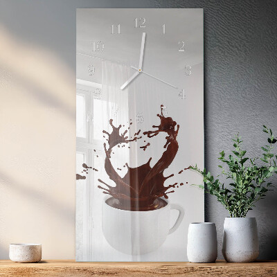Horloge rectangulaire verticale Café