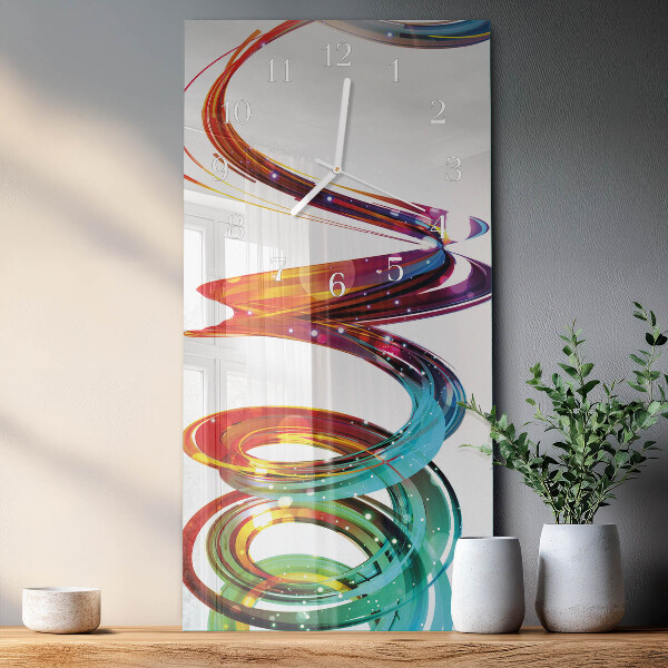 Horloge rectangulaire verticale Spirale