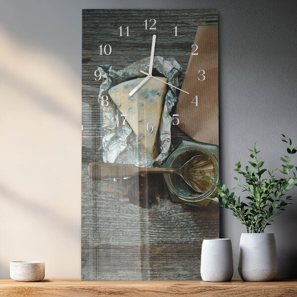 Horloge rectangulaire verticale Fromage