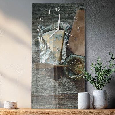 Horloge rectangulaire verticale Fromage