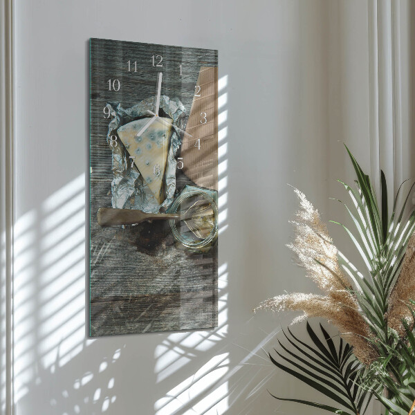 Horloge rectangulaire verticale Fromage