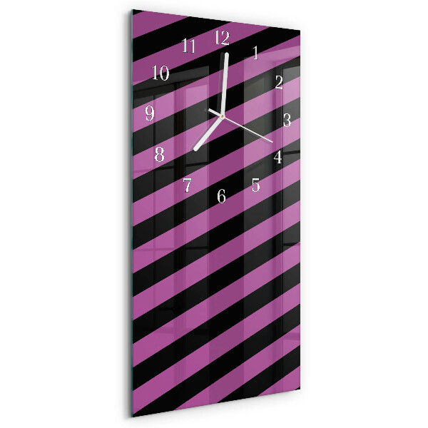 Horloge rectangulaire verticale Rayures