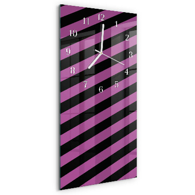 Horloge rectangulaire verticale Rayures