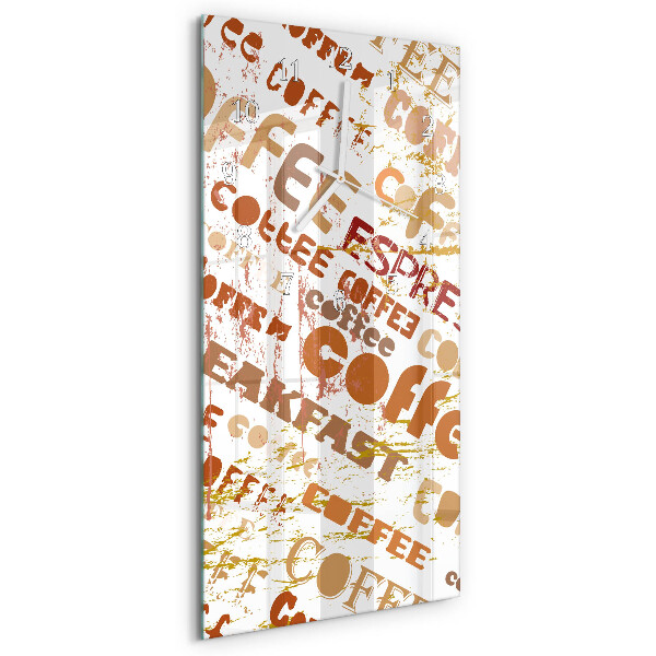 Horloge rectangulaire verticale Café