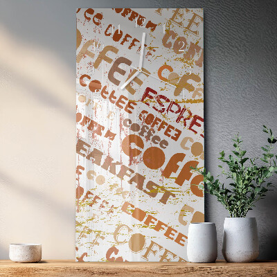 Horloge rectangulaire verticale Café