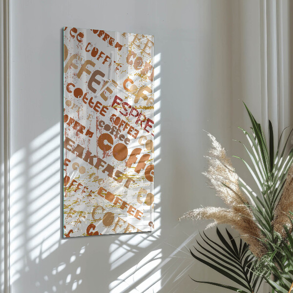 Horloge rectangulaire verticale Café