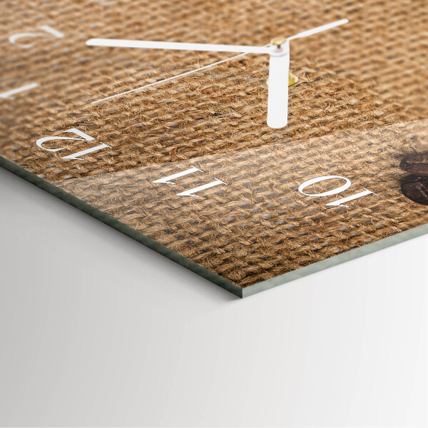 Horloge rectangulaire verticale Café en grains