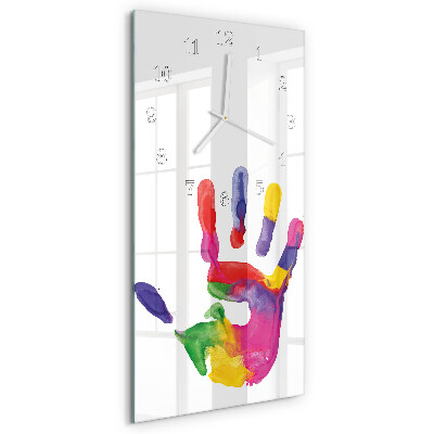 Horloge rectangulaire verticale Main