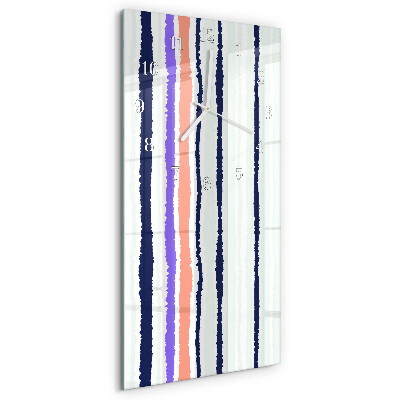 Horloge rectangulaire verticale Rayures