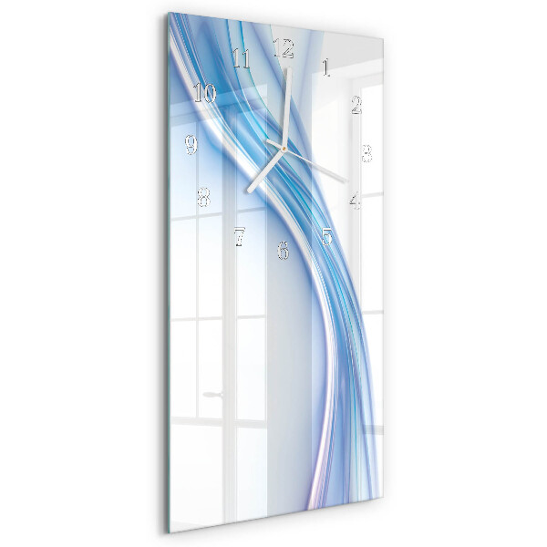 Horloge rectangulaire verticale Abstraction bleue