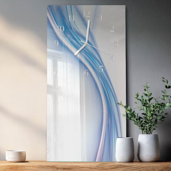 Horloge rectangulaire verticale Abstraction bleue