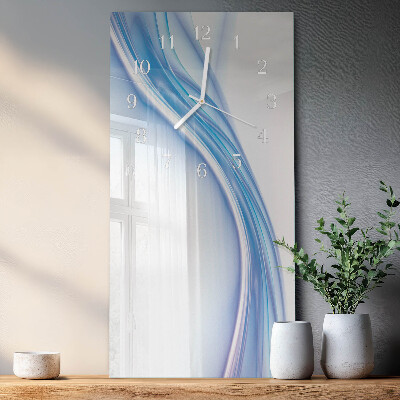 Horloge rectangulaire verticale Abstraction bleue