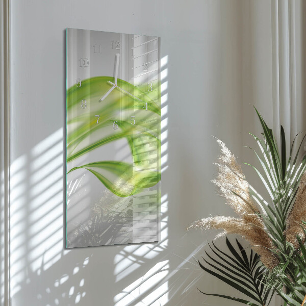 Horloge rectangulaire verticale Lignes abstraites