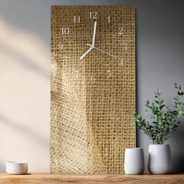 Horloge rectangulaire verticale Tissu textile