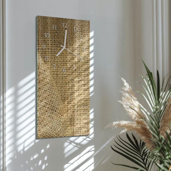 Horloge rectangulaire verticale Tissu textile