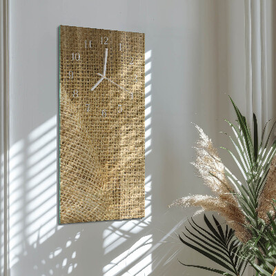 Horloge rectangulaire verticale Tissu textile