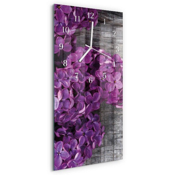 Horloge rectangulaire verticale Fleurs