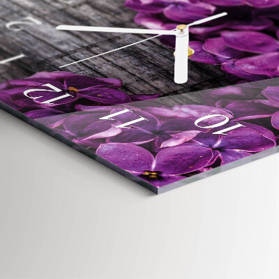 Horloge rectangulaire verticale Fleurs