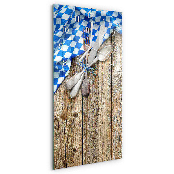 Horloge rectangulaire verticale Plaque en bois bavaroise