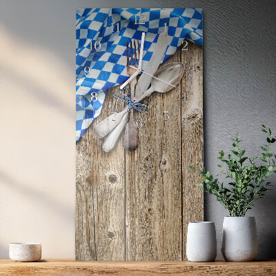 Horloge rectangulaire verticale Plaque en bois bavaroise